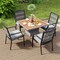 Set of 2 PE Rattan Patio Chairs with Cushions Stackable Wicker Armchairs for Outdoor Use